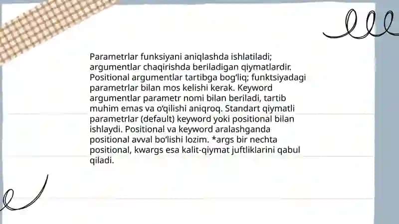 Python dasturlash tilida funksiyalar 4
