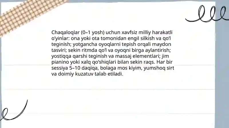 Milliy harakatli oʻyinlarni yoshiga mos tanlash 4