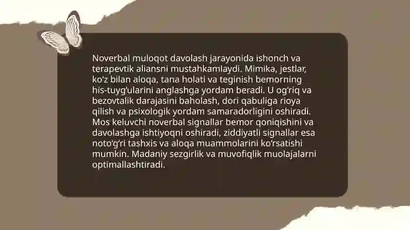 Patsient bilan noverbal verbal muloqot ahamiyati turlari 4