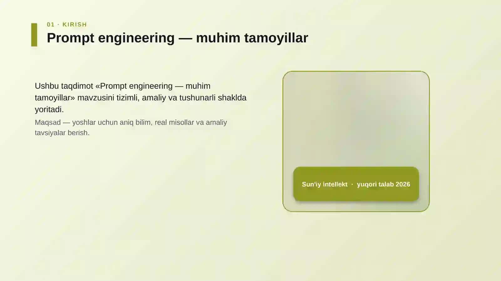 Prompt engineering — muhim tamoyillar 4