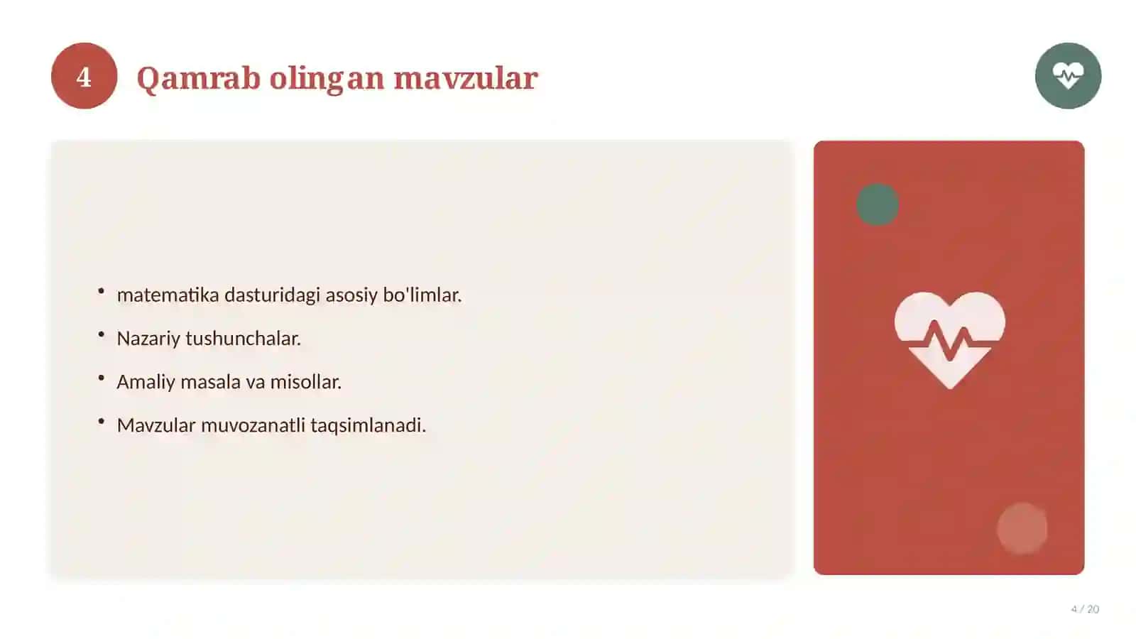 Informatika fanidan 7-sinf: mavzulashtirilgan nazorat ishi 4