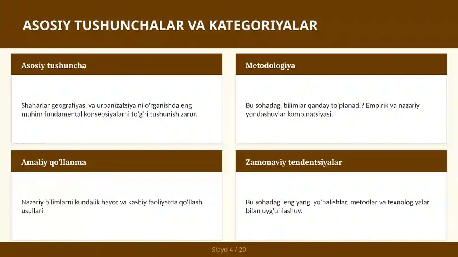 SHAHARLAR GEOGRAFIYASI VA URBANIZATSIYA 4