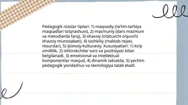 Pedagogik nizolar va ularni bartaraf etish tehnologiyasi 4