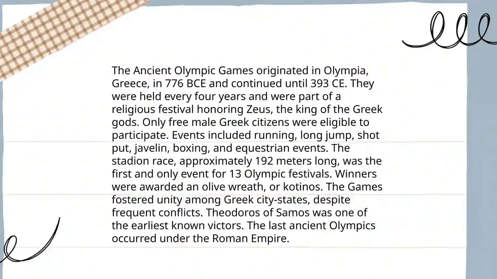 The Olympic games 4