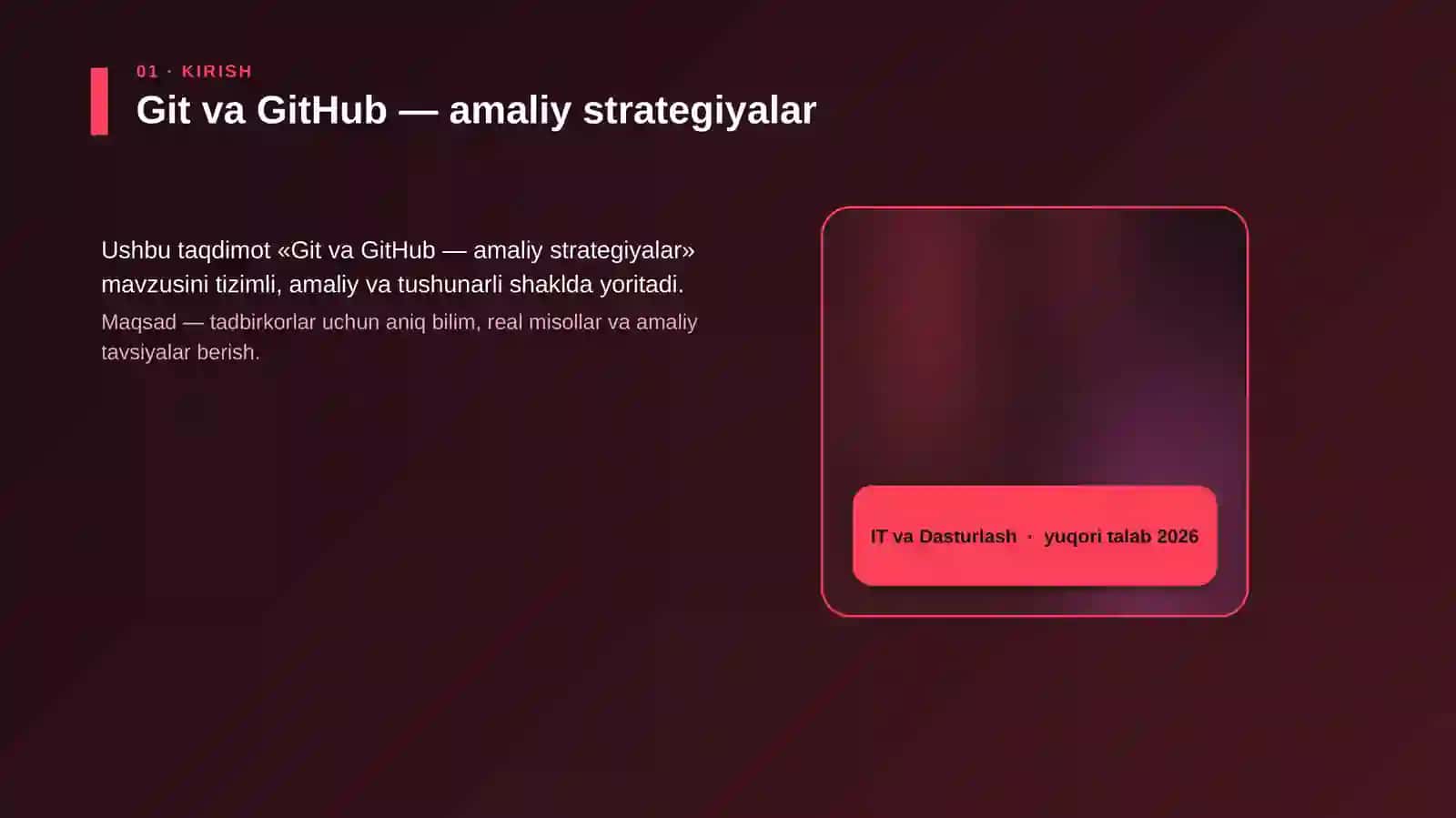 Git va GitHub — amaliy strategiyalar 4