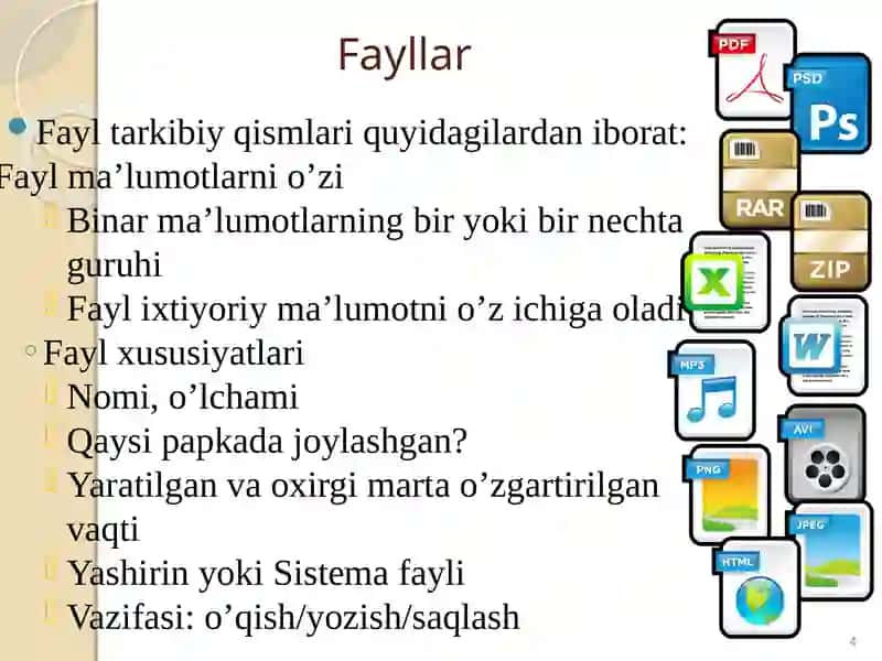 Fayl tizimlari 4