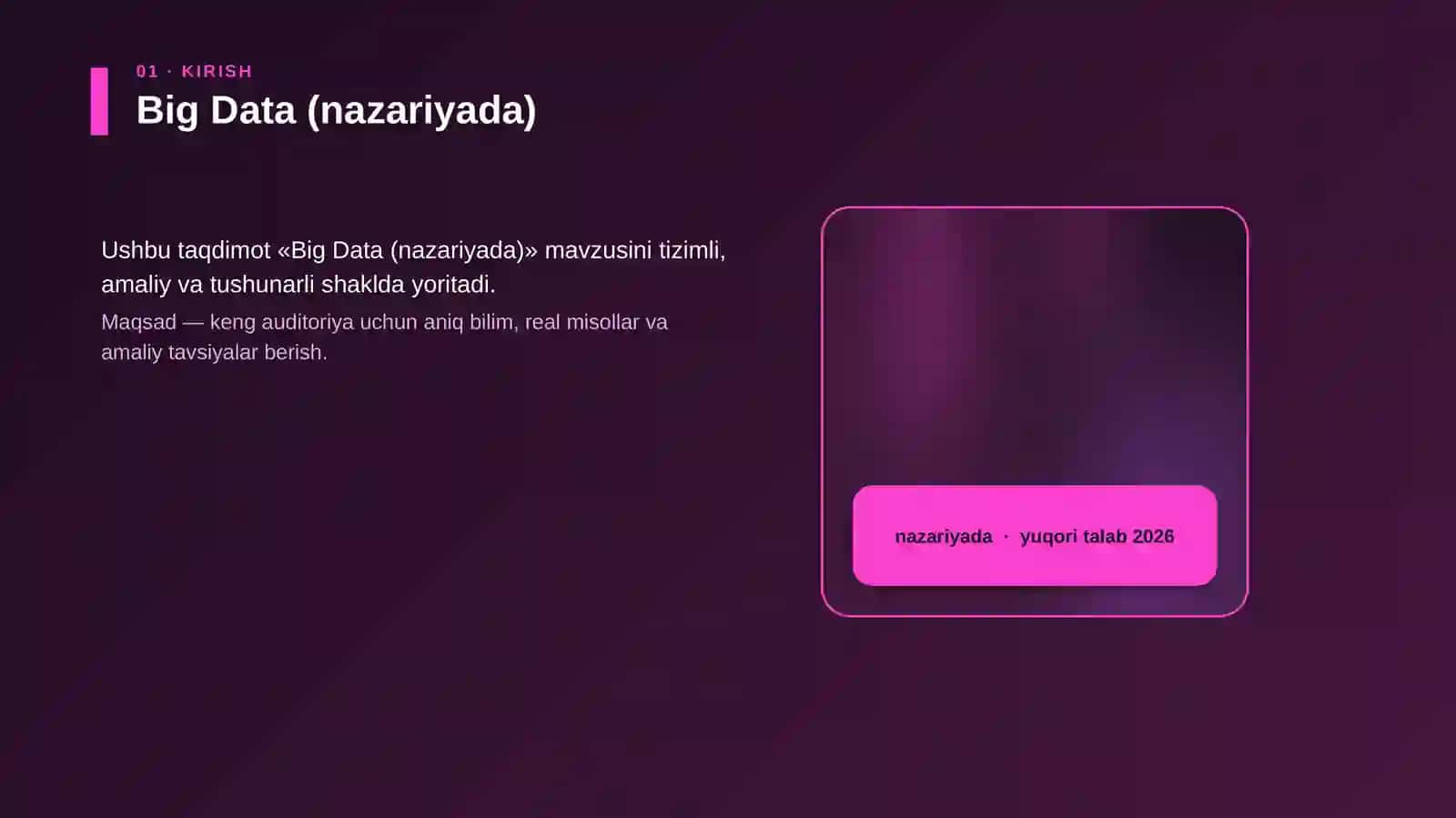 Big Data (nazariyada) 4