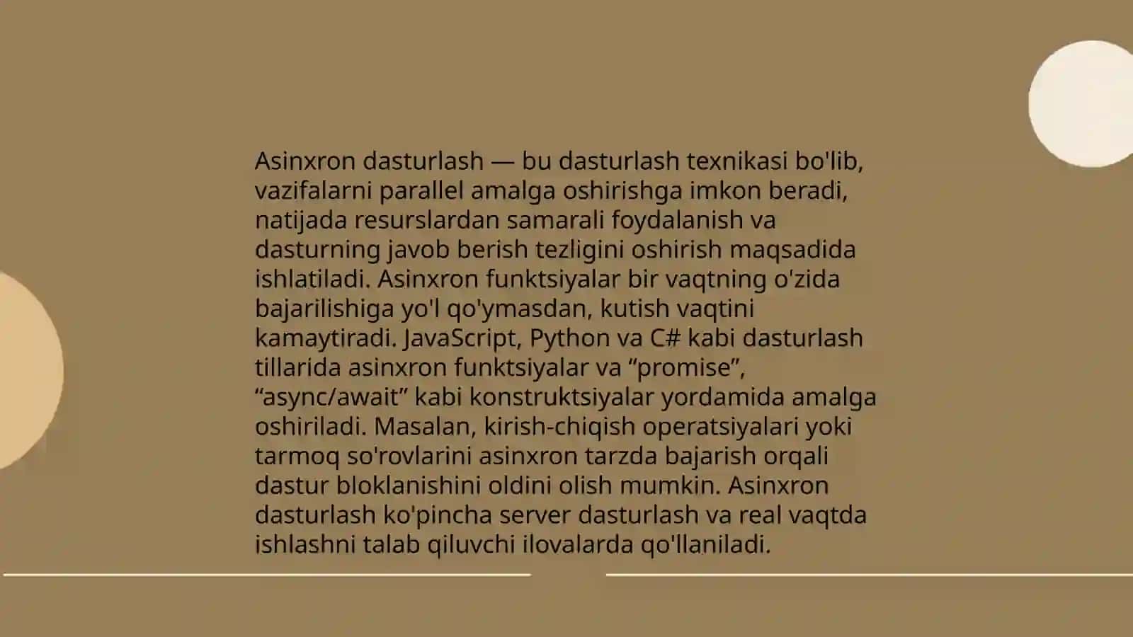Parallel va asinxron dasturlash usullari 4