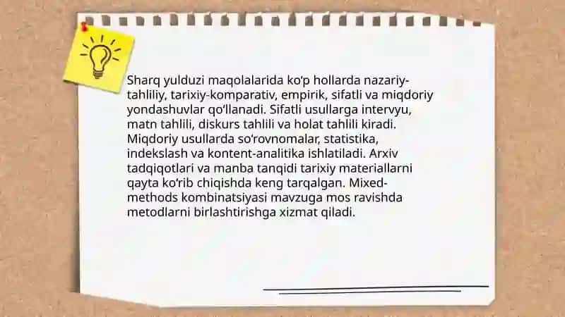 "Sharq yulduzi" jurnalida e‘lon qilingan ilmiy maqolalar tahlili 4