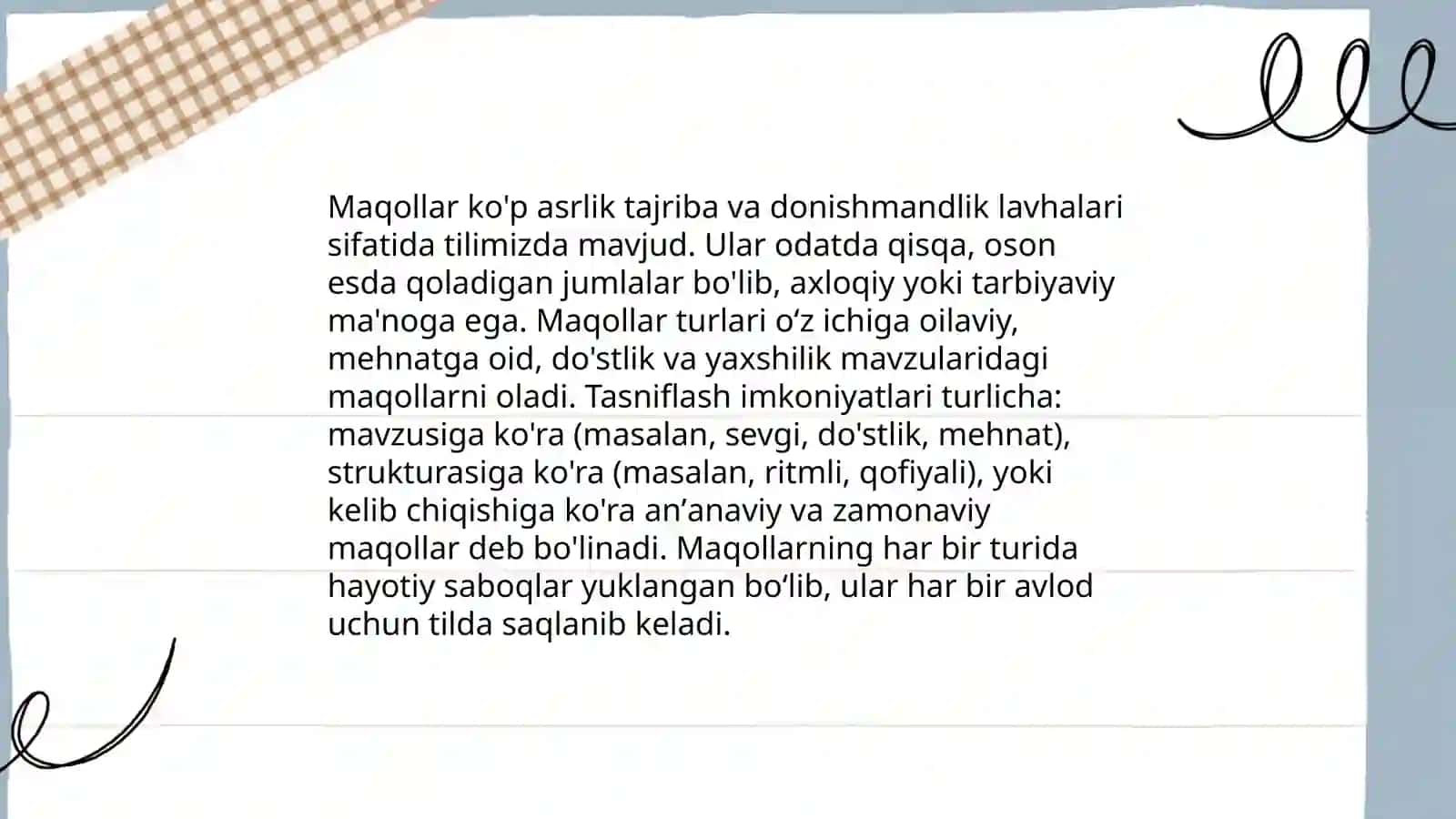 Maqollar – o‘zbek xalqining milliy boyligi 4