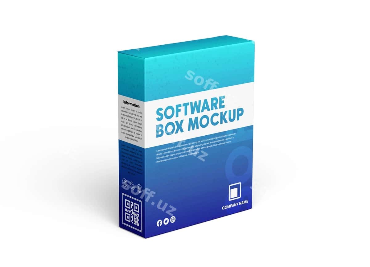 Dastur qutisi namuna | Software box mockup 1