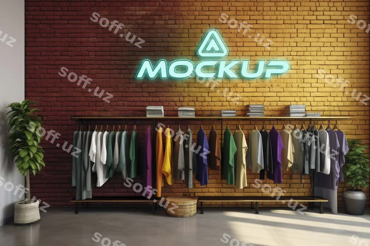Do'kon ichki ko'rinishi prototipi dizayni | Store interior mockup design 1
