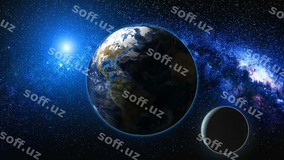 Shamol chiqishi ko'rinishi fazadan sayyora Yer Oy | Sunrise view from space planet earth moon 1