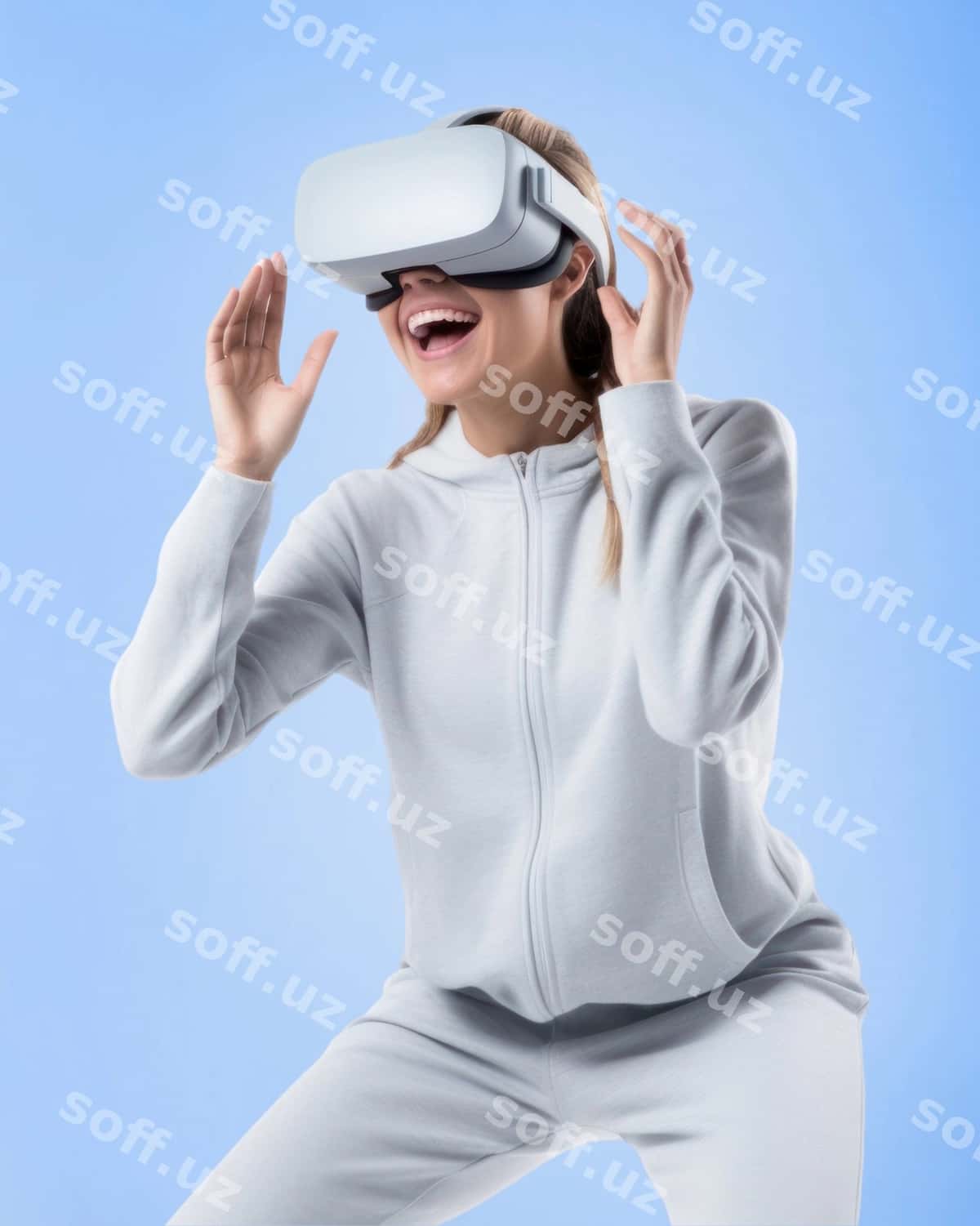 Texnologiya VR bosh kiyimi ayol | Technology vr headwear woman 1