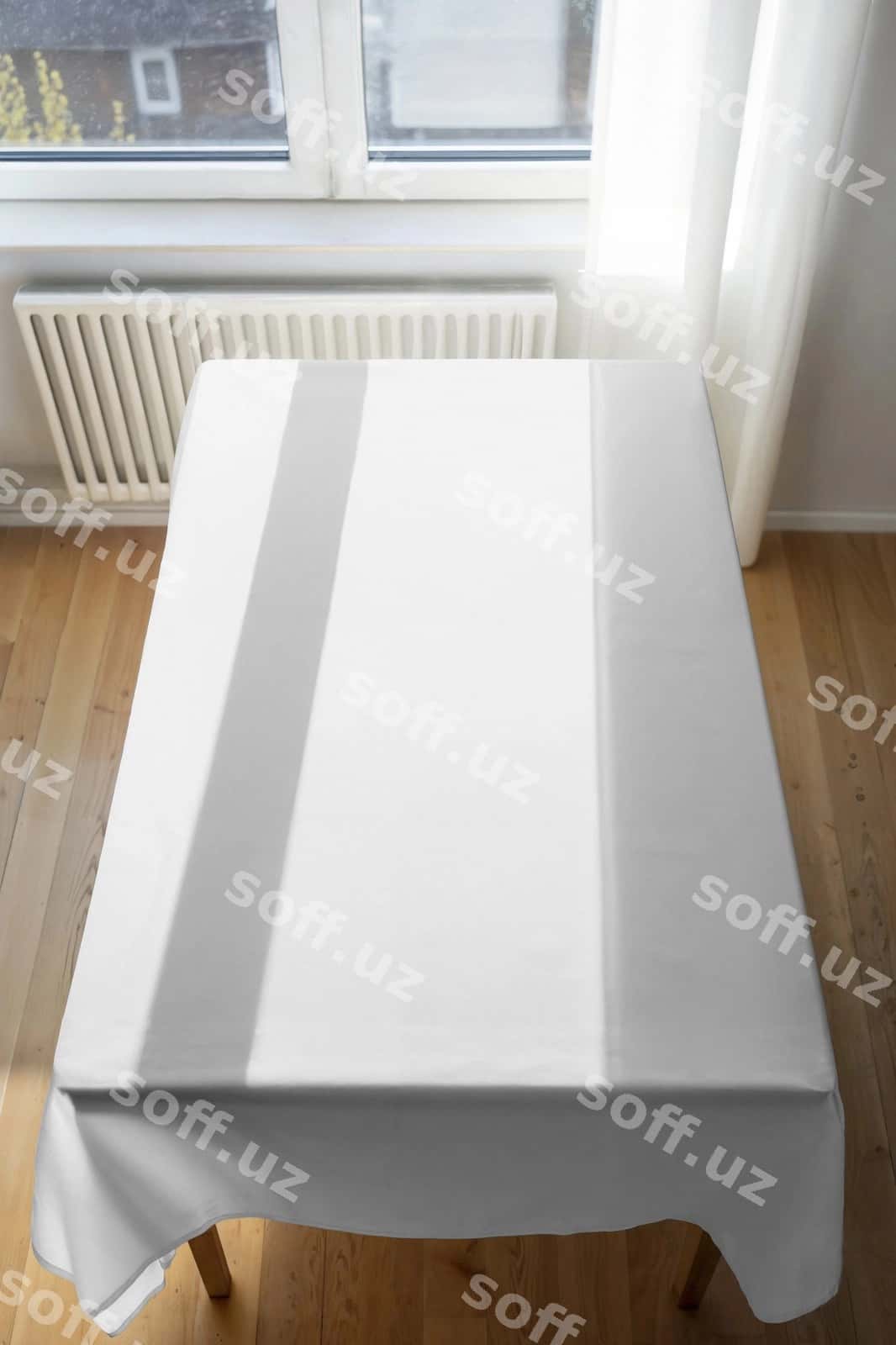 Yuqori ko'rinishli daftar namunasi | Top view tablecloth mockup 1
