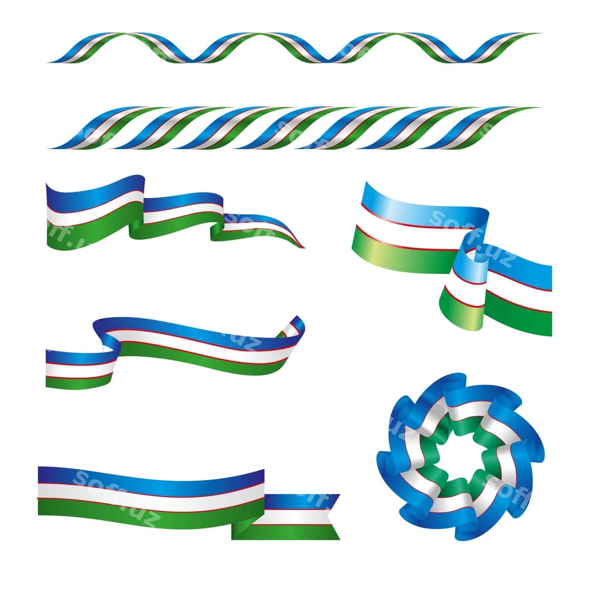 O'zbekiston bayrog'i dizayni | Uzbekistan flag designs 1