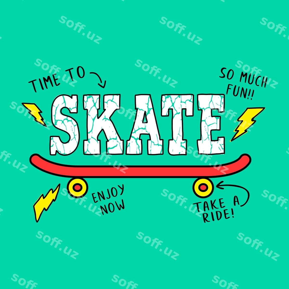 Vektor skateboard grunge matn | Vector skate board grunge text 1