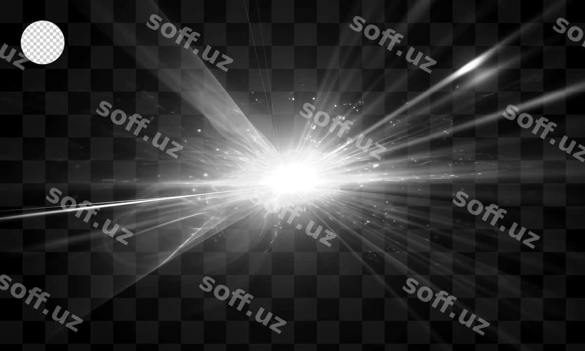 Oq chiroq effekti shaffof fonda | White light effect transparent background 1