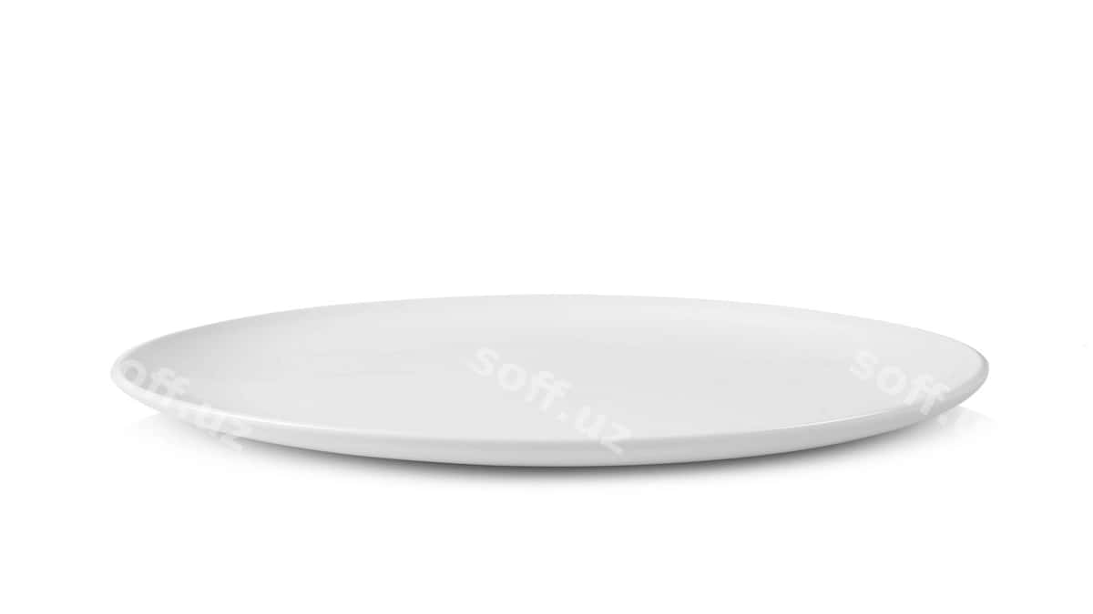 Oq katta oq fonda ajraltirilgan | White plate isolated white 1