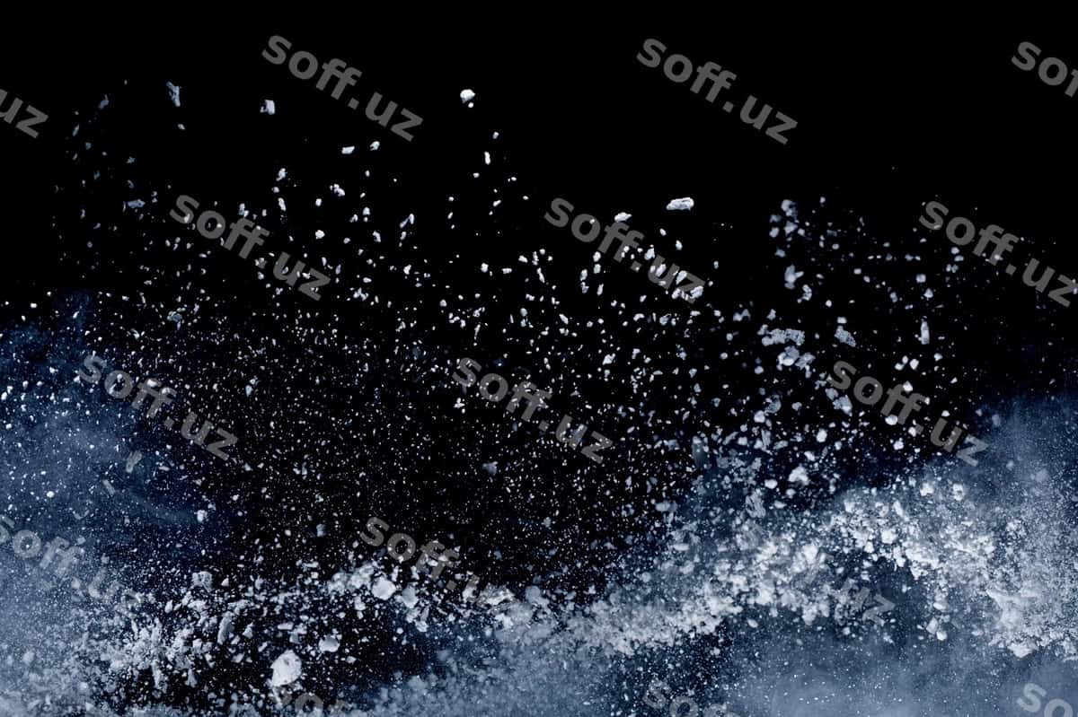 Oq porxona vzriv qora fon | White powder explosion black background 1