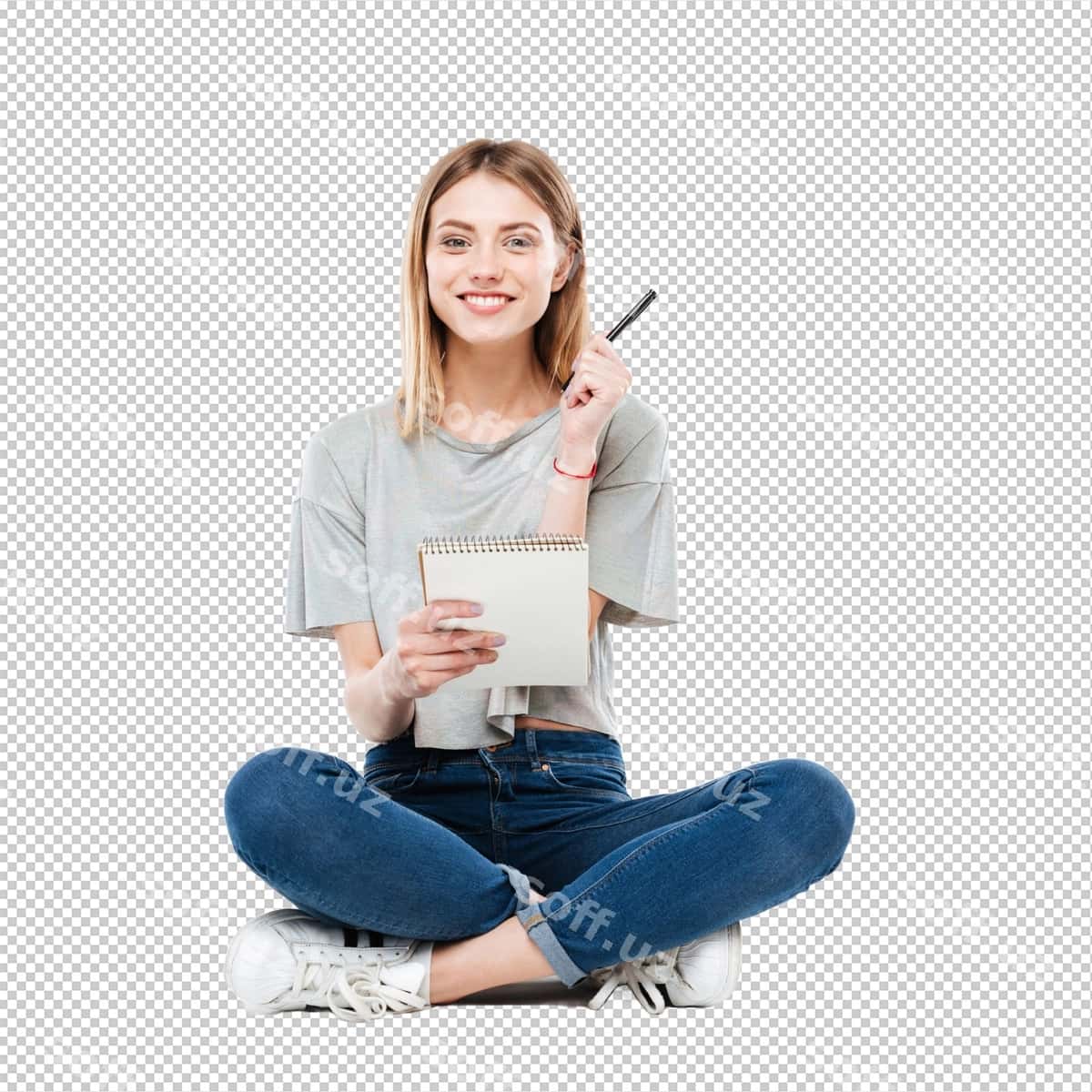 Qalam daftaridan foydalanadigan yosh ayol | Young woman using pencil notebook 1
