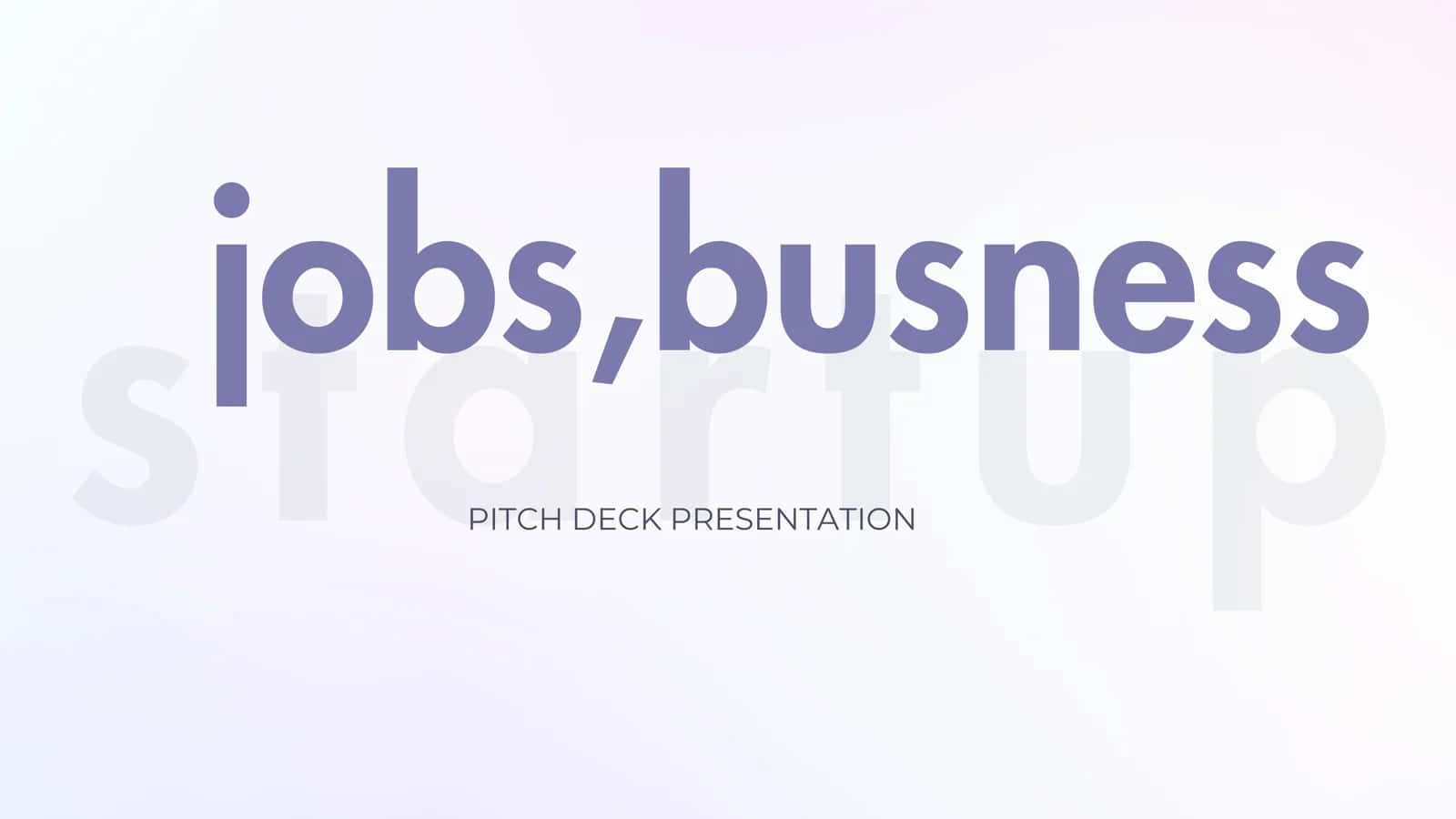 PITCH DECK PRESENTATION