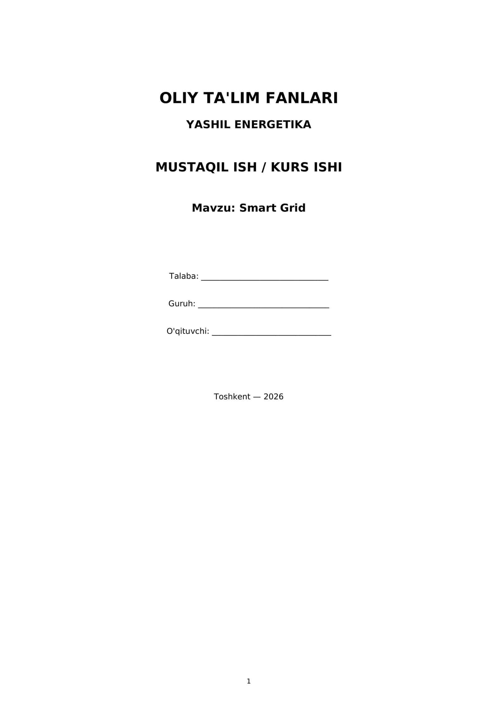 Smart Grid