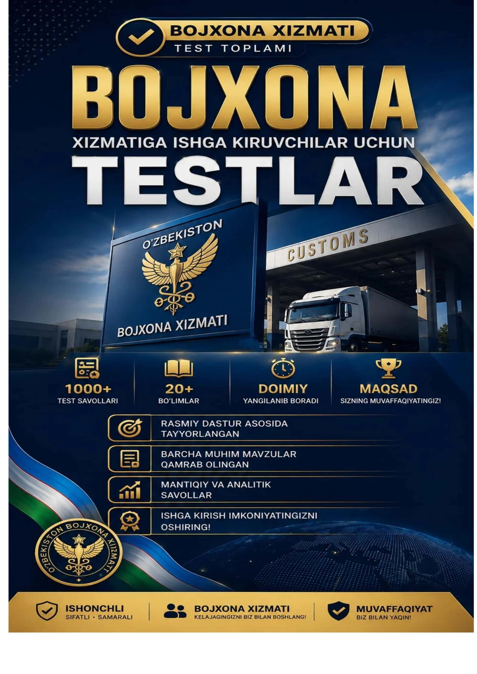 BOJXONA SAVOLLARI 200 TA