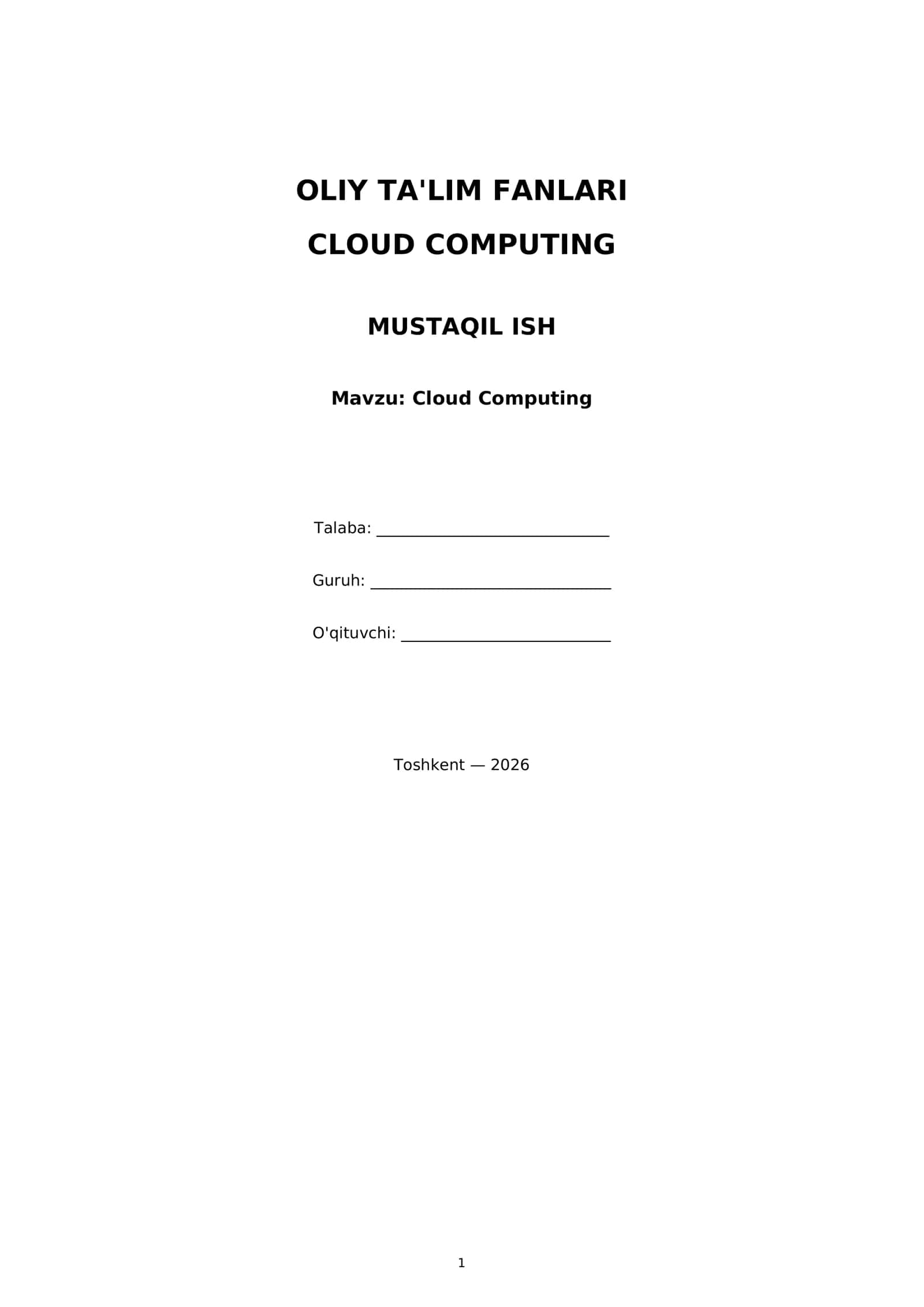 Cloud Computing
