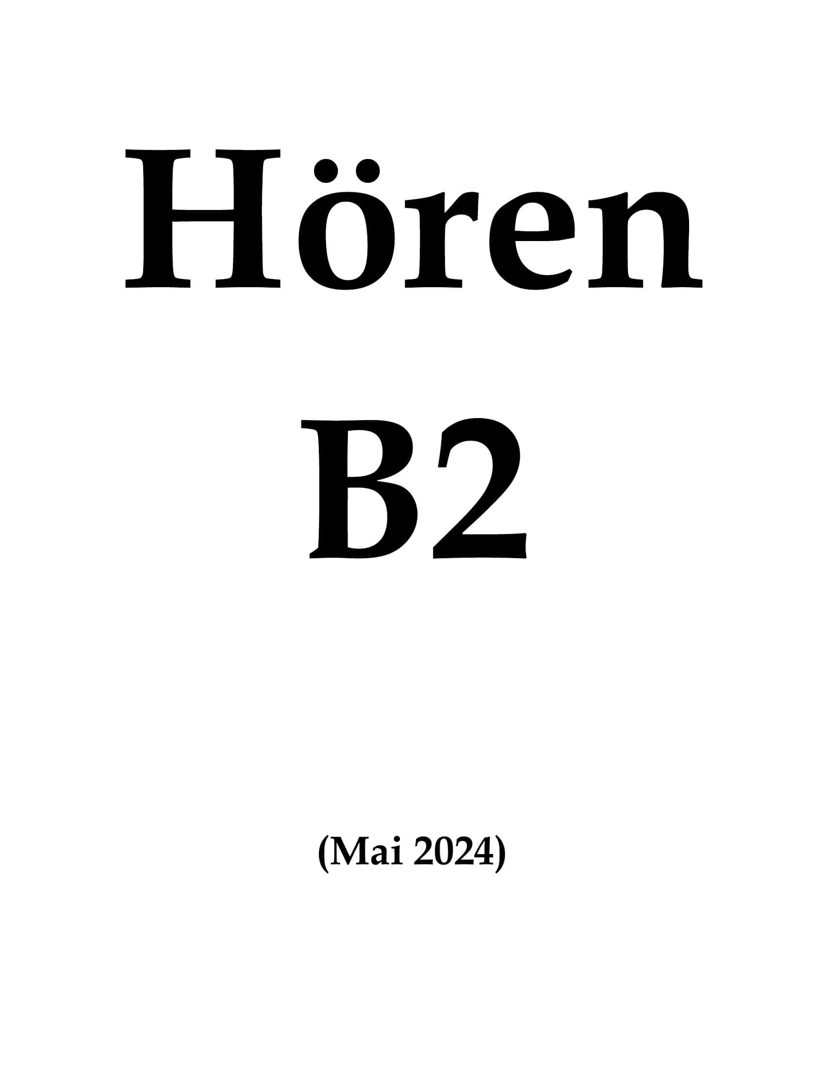Nemis Tili B2 HÖREN (Stark)