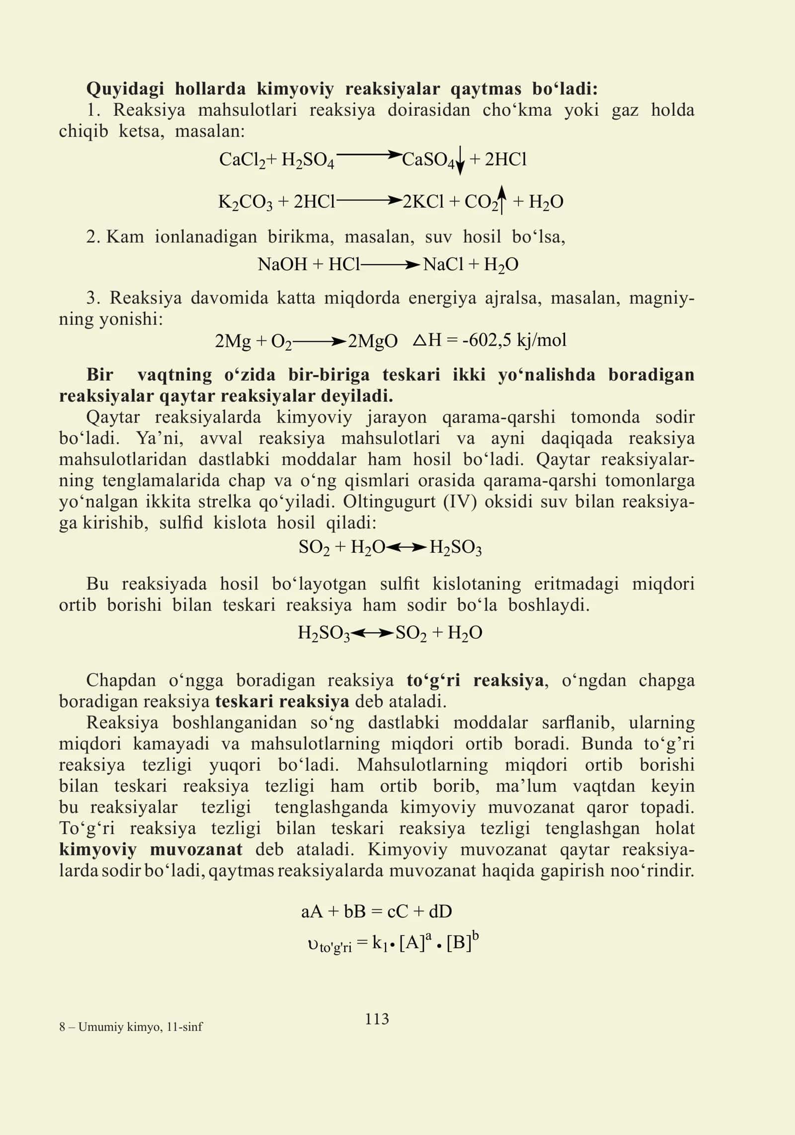 Kimyoviy reaksiyalar