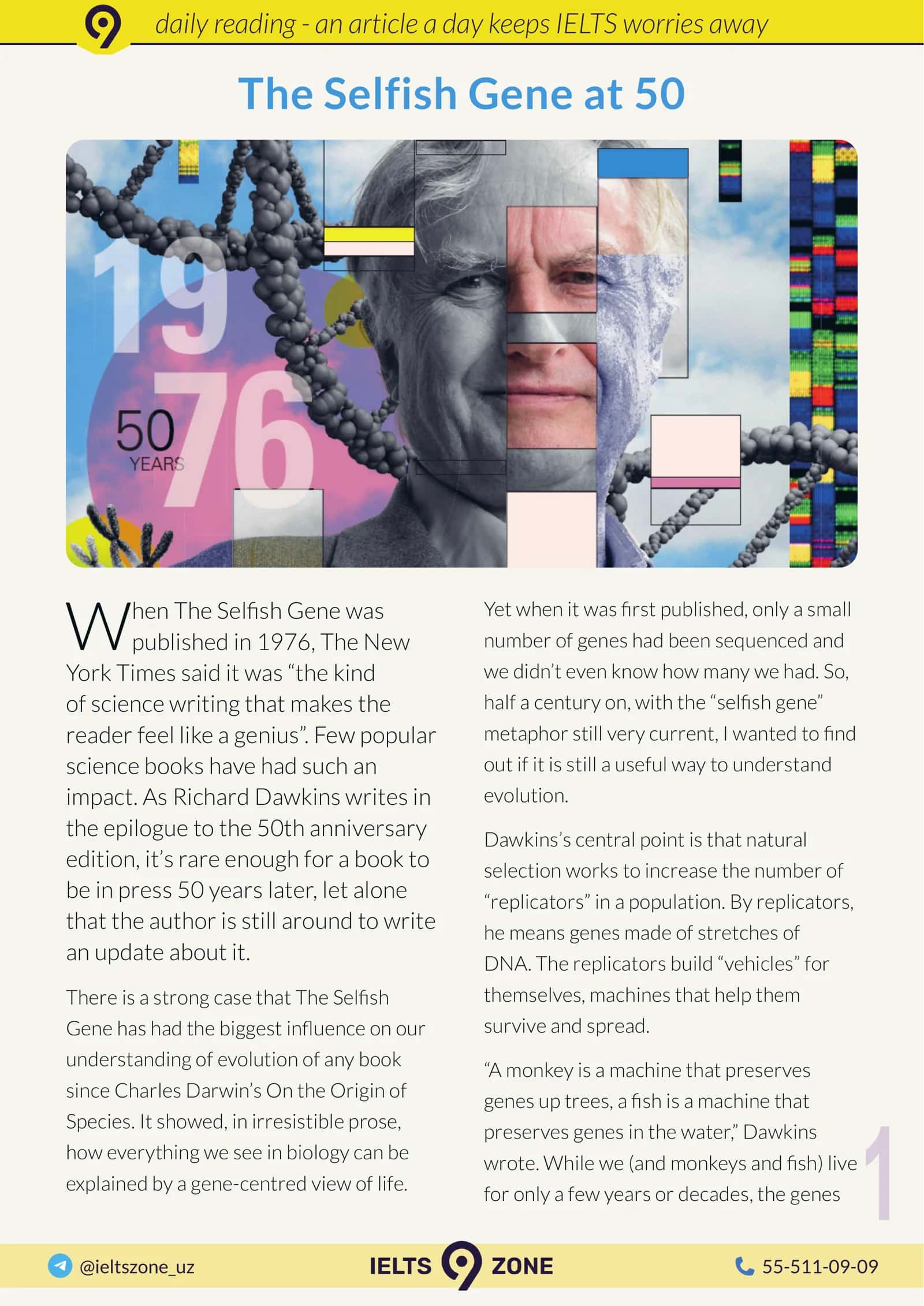 The Selfish Gene at 50