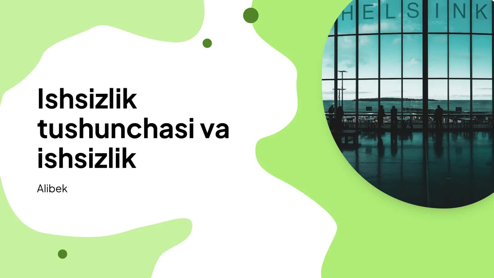 Ishsizlik tushunchasi va ishsizlik