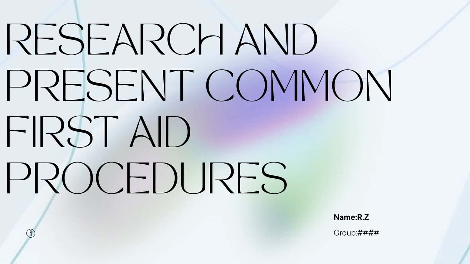 Research and first aid