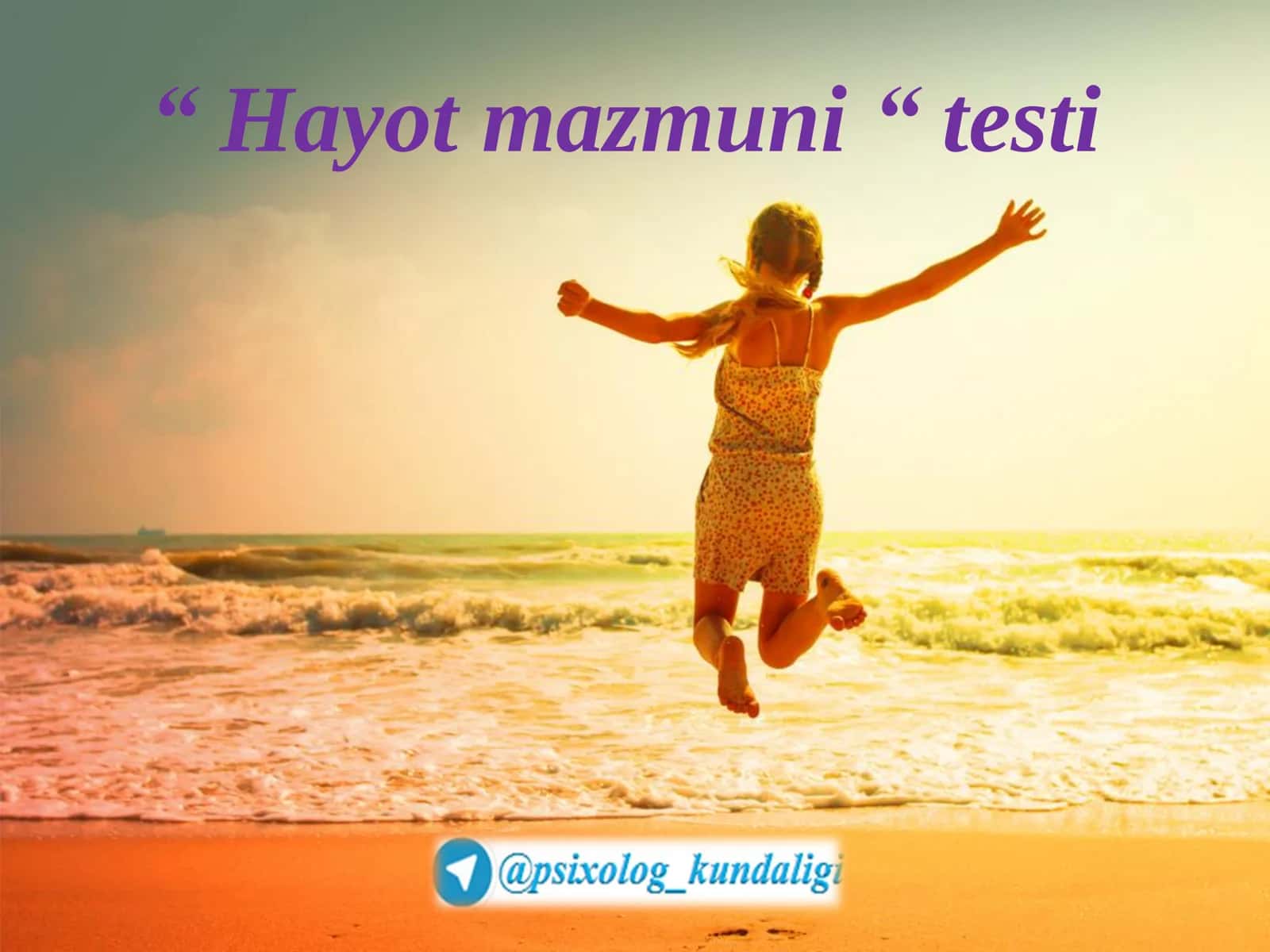 Hayot mazmuni testi