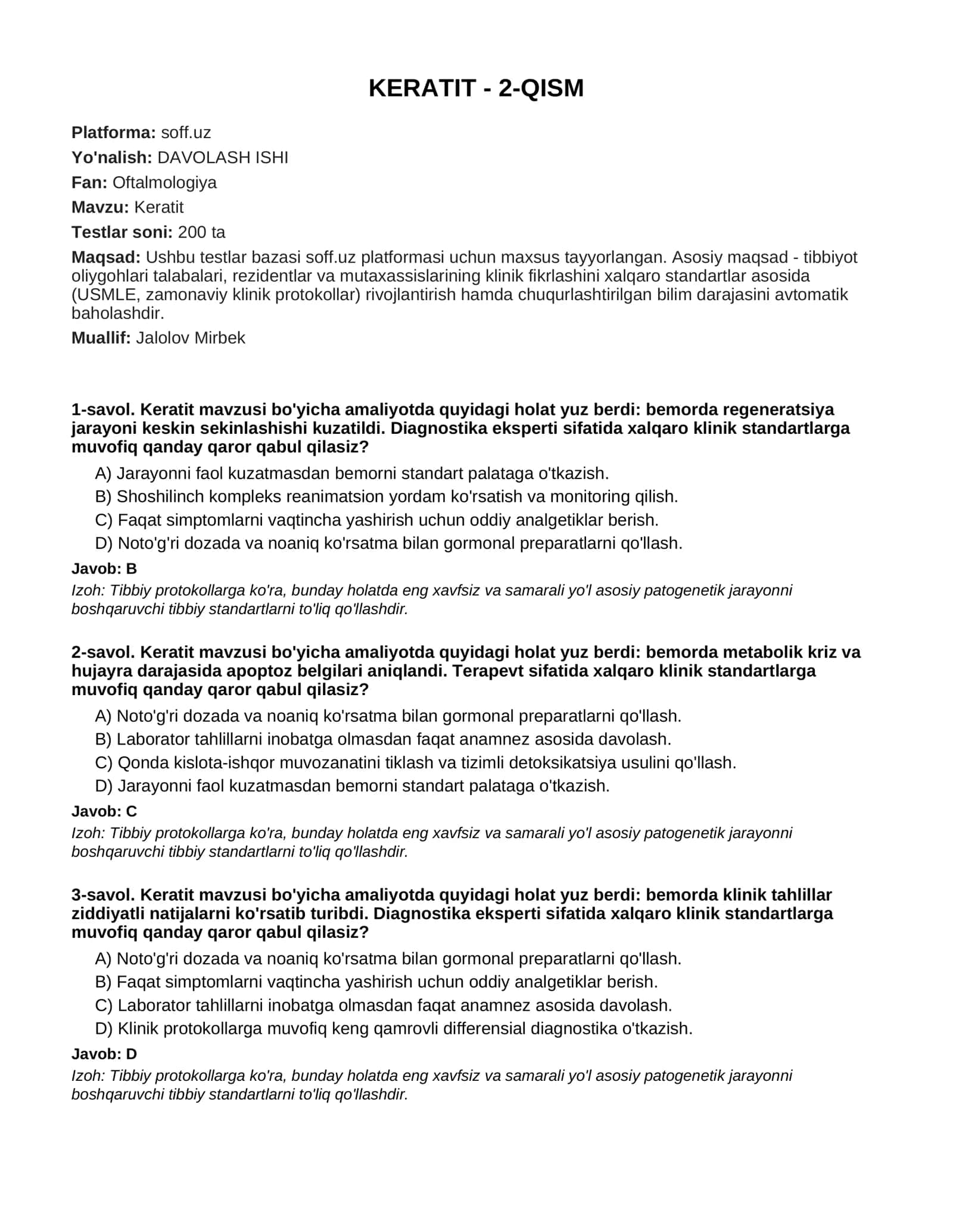 KERATIT - 2-QISM