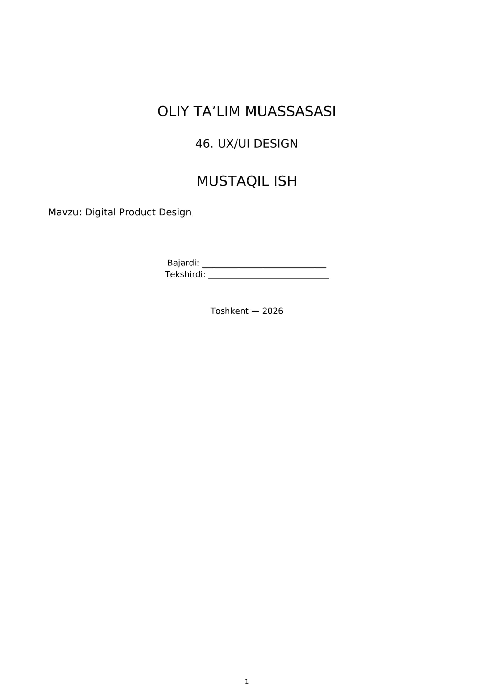 Digital Product Design