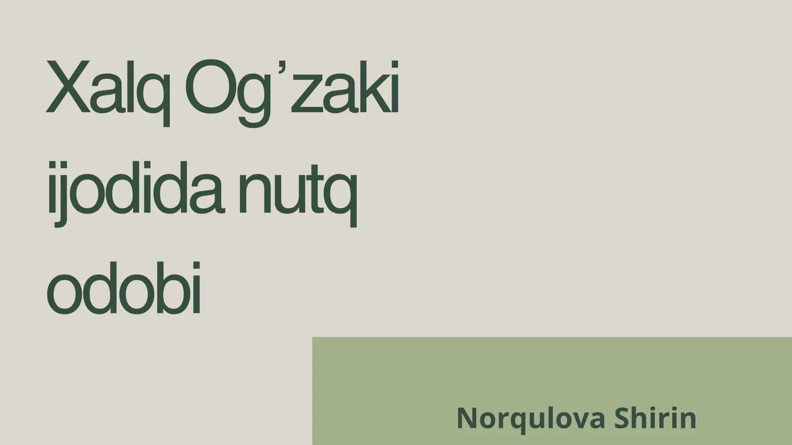 Nutq odobi