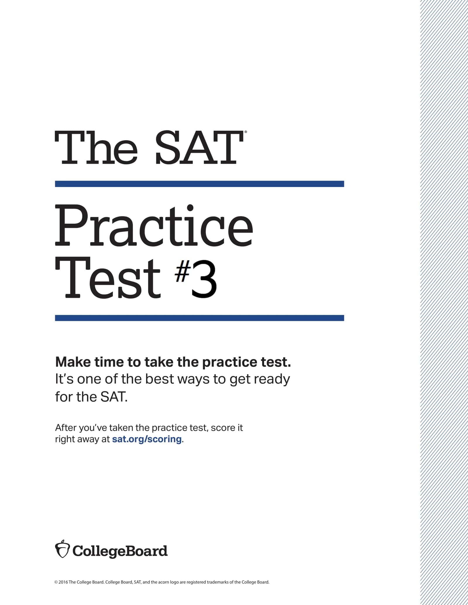 ๐๐ THE SAT PRACTICE TEST #3 ๐๐ โก OFFICIAL SAT PREPARATION PDF โก โโโโโโโโโโโโโโโโโโ