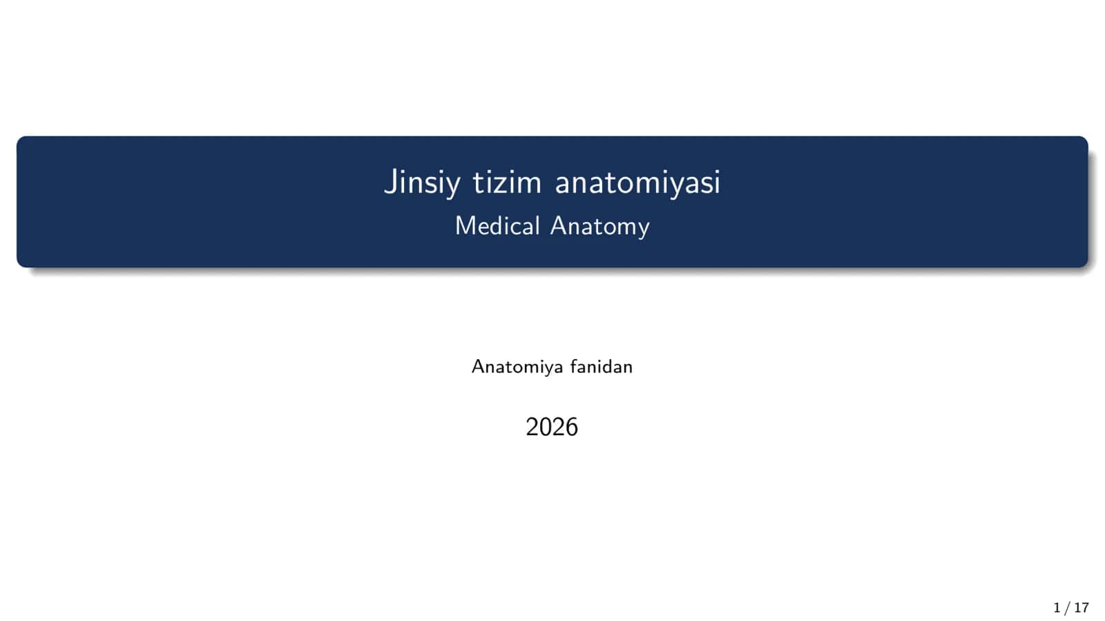 Jinsiy tizim anatomiyasi
