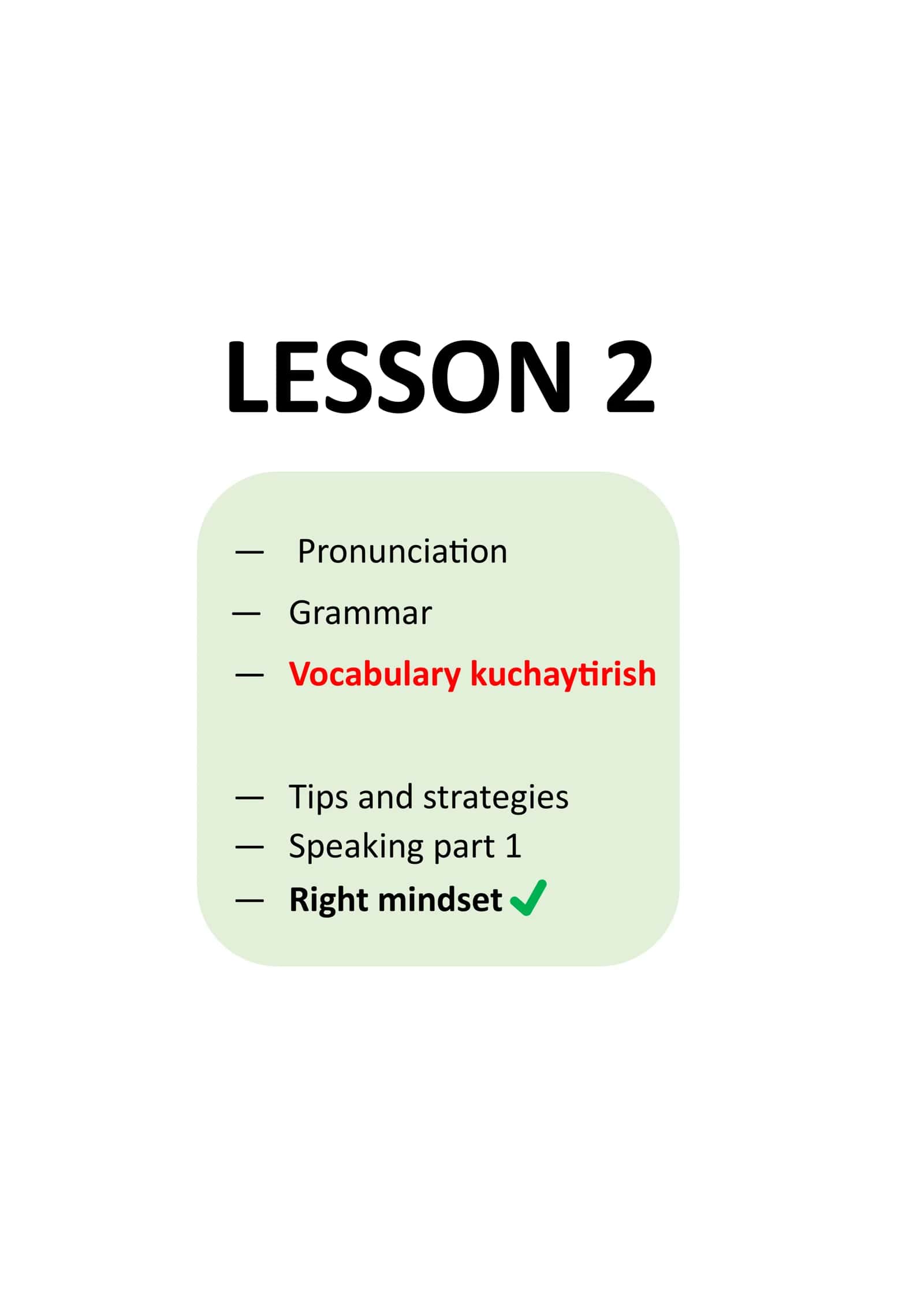 Lesson 2: Work and Study Vocabulary