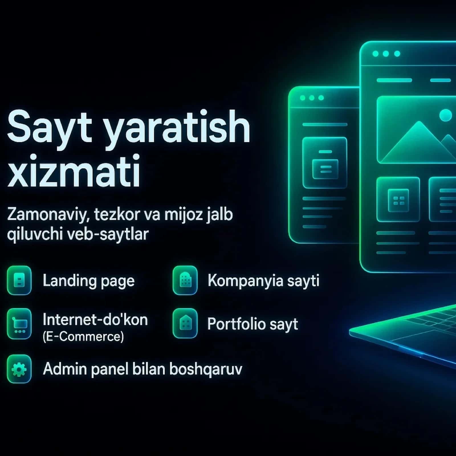 Veb-sayt yaratish va kalkulyator hisoblash tizimini ulash