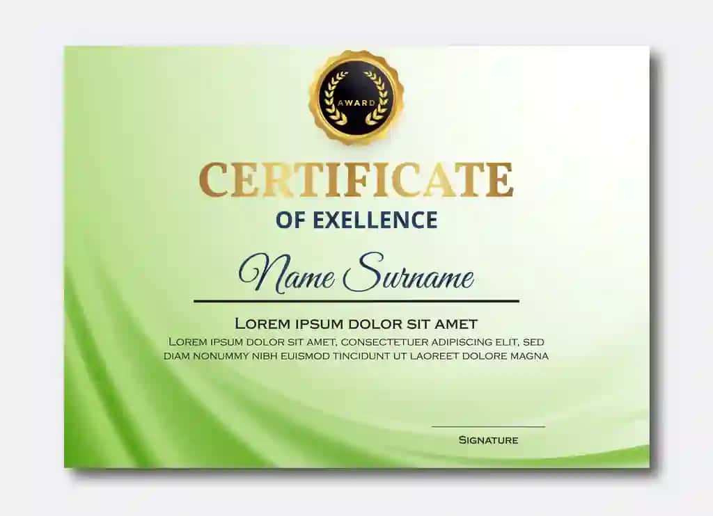 Bepul vektor zamonaviy sertifikat dizayn shabloni | Free vector stylish certificate design template
