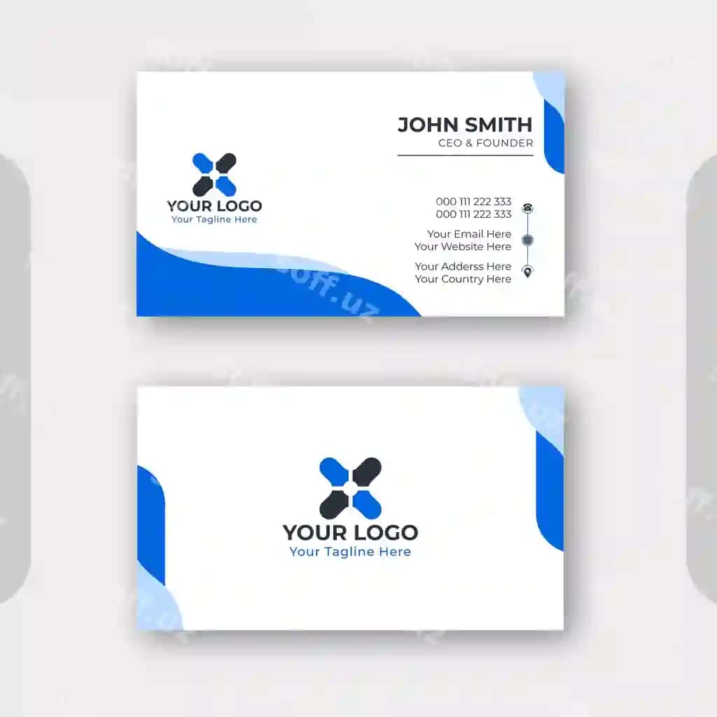 Zamonaviy tashrif qog'ozi dizayni shablonini toza professional biznes | Modern business card design template clean professional business