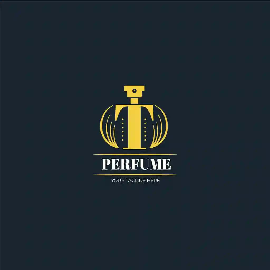 Oltin hashamatli atir logotipi | Golden luxury perfume logo