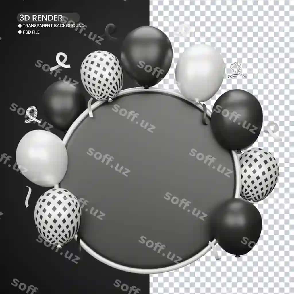 3d render balon foni sosial media | 3d rendering balloon background social media