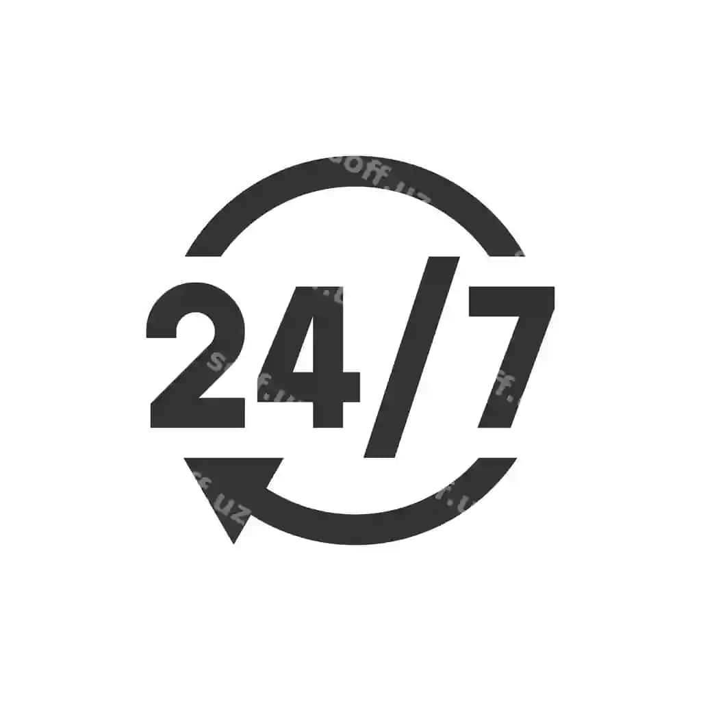 24 ochiq xizmat ikon ramz vektor illustratsiya | 24 open service icon symbol vector illustration