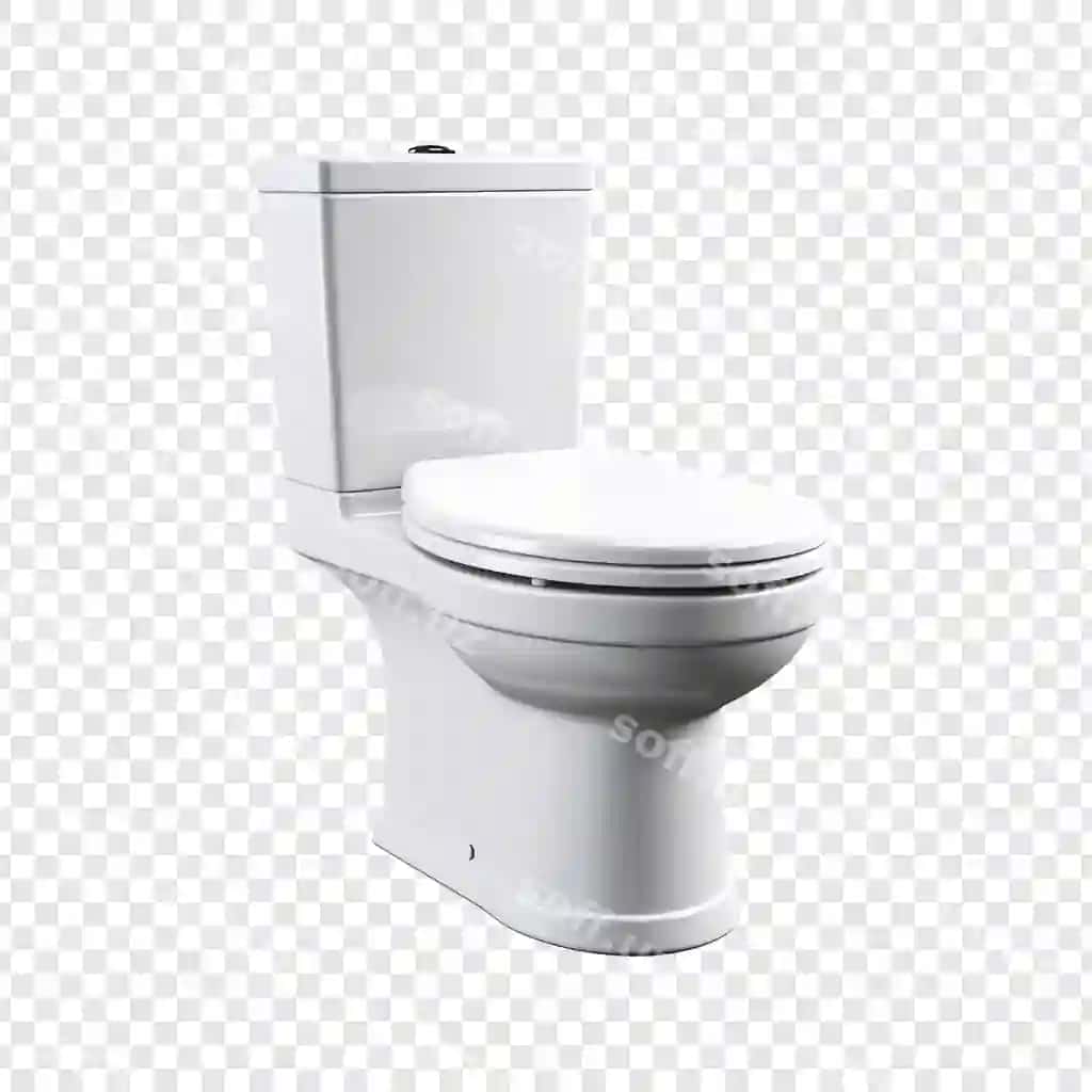 Tualet ajraltirilgan shaffof orqa fonda | Toilet isolated transparent background