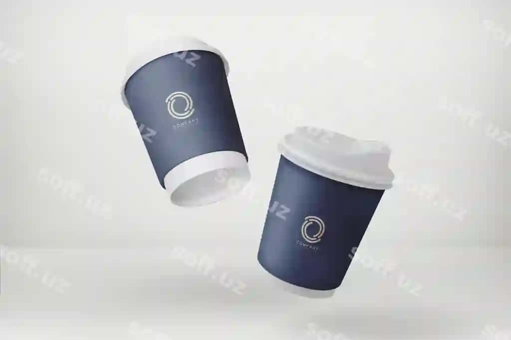 Kofe stakani mockup mahsulot qadoqlash psd | Coffee cup mockup product packaging psd