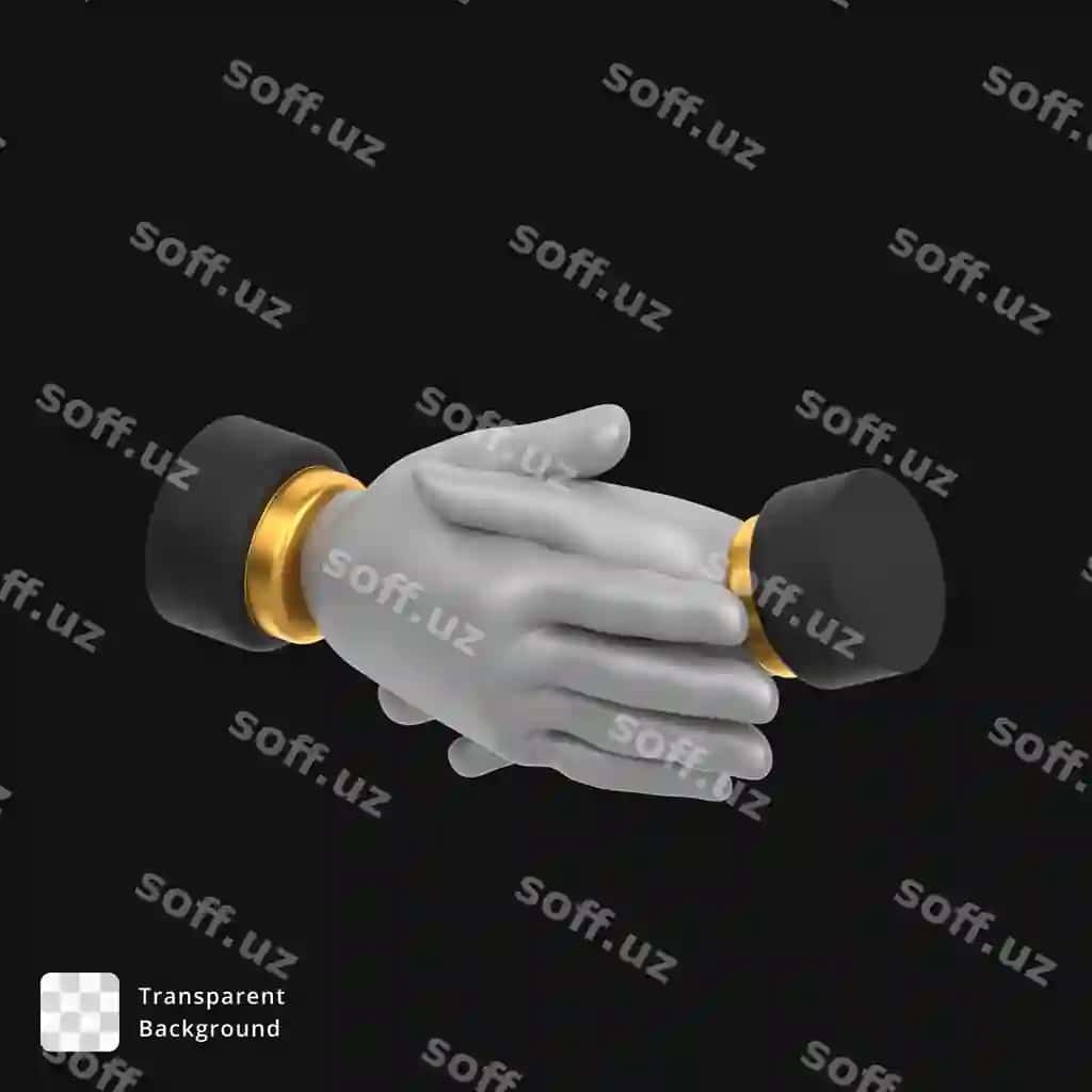 3D renderlangan qo'l ushlab ketish | 3d rendered handshake